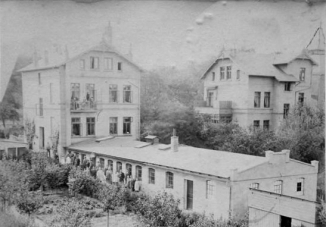 Krögers Buchdruckerei / Hinterhof ca. 1890