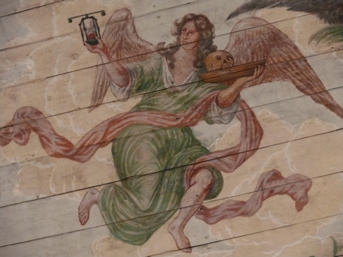 Symbole der Vergänglichkeit - barocke Deckenmalerei nach italienischem Vorbild in Neuenfelde (Foto: Cornelia Strauß)